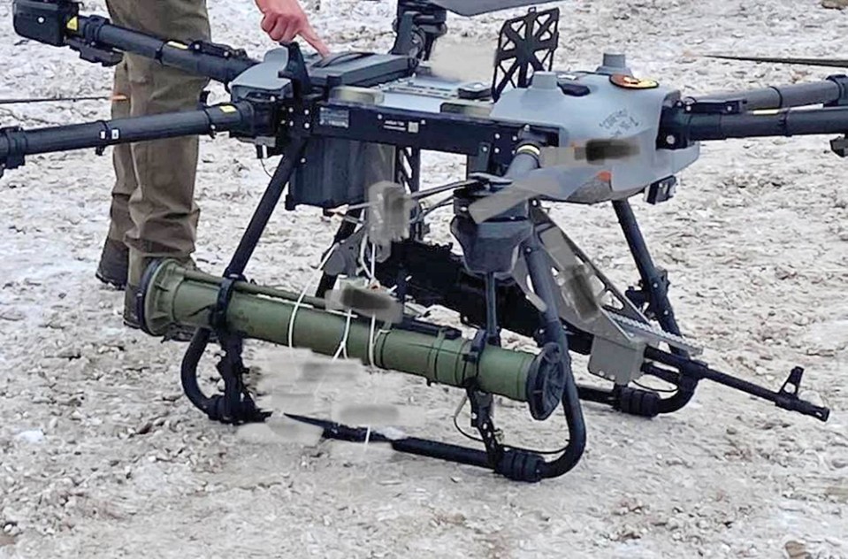 Ukrainian troops have equipped a drone with a machine gun for the first time to ambush Russian troops