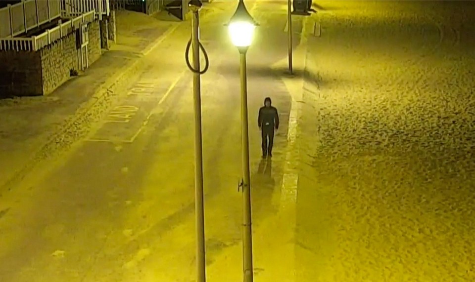 He was seen walking at night along the beach where he killed Amie