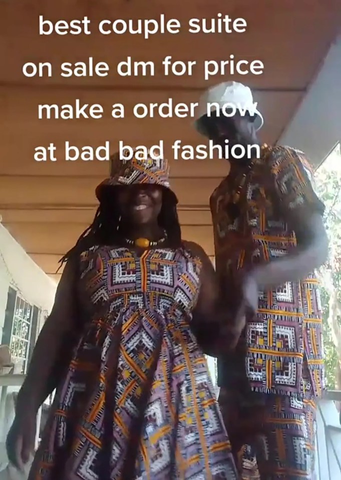 The couple would appear on TikTok videos together sporting matching African fashionwear