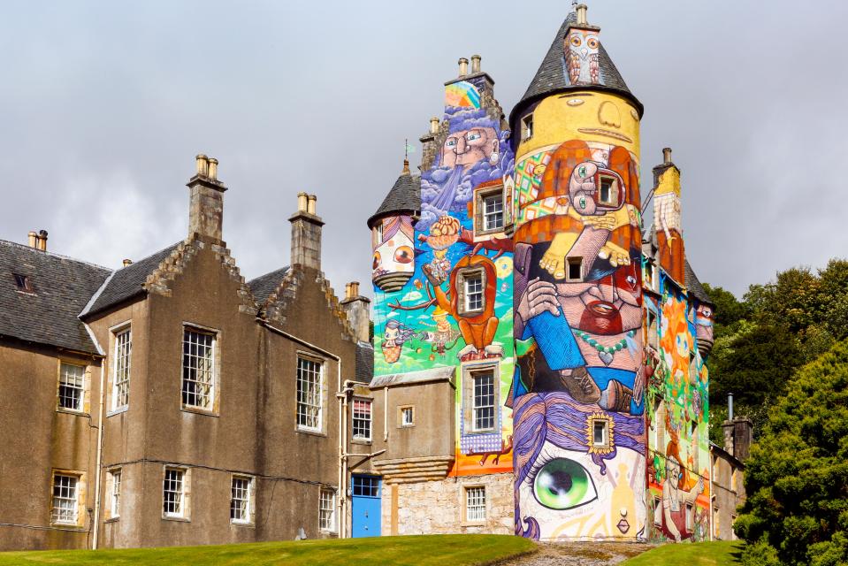 Kelburn Castle dates to the 13th century and was given a striking makeover in 2007