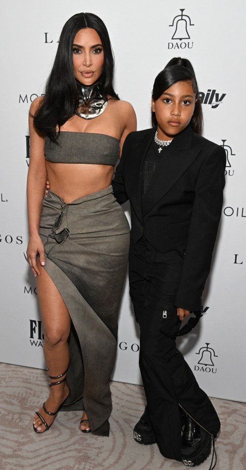 Kim Kardashian and North West at the Daily Front Row's 7th Annual Fashion Los Angeles Awards.