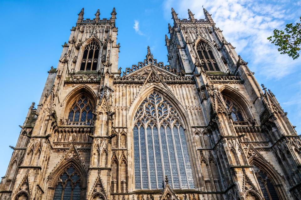 York Minster Cathedral's west facade.