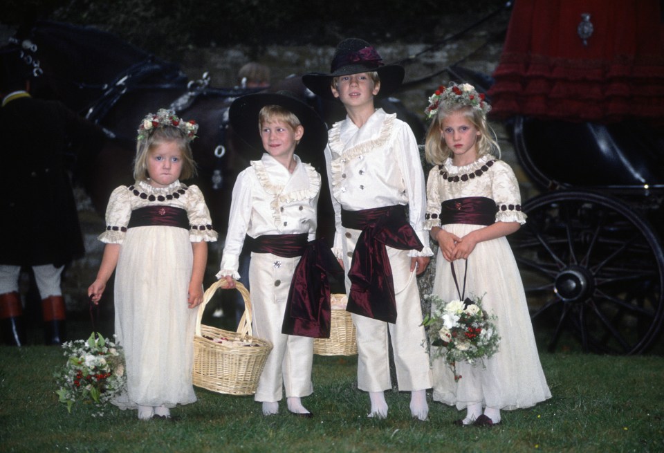 Prince Harry was a pageboy at their wedding in 1989