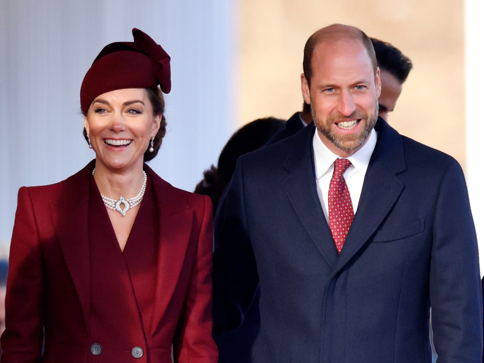 Kate, pictured with William, appears to have dealt with everything with stoic British strength