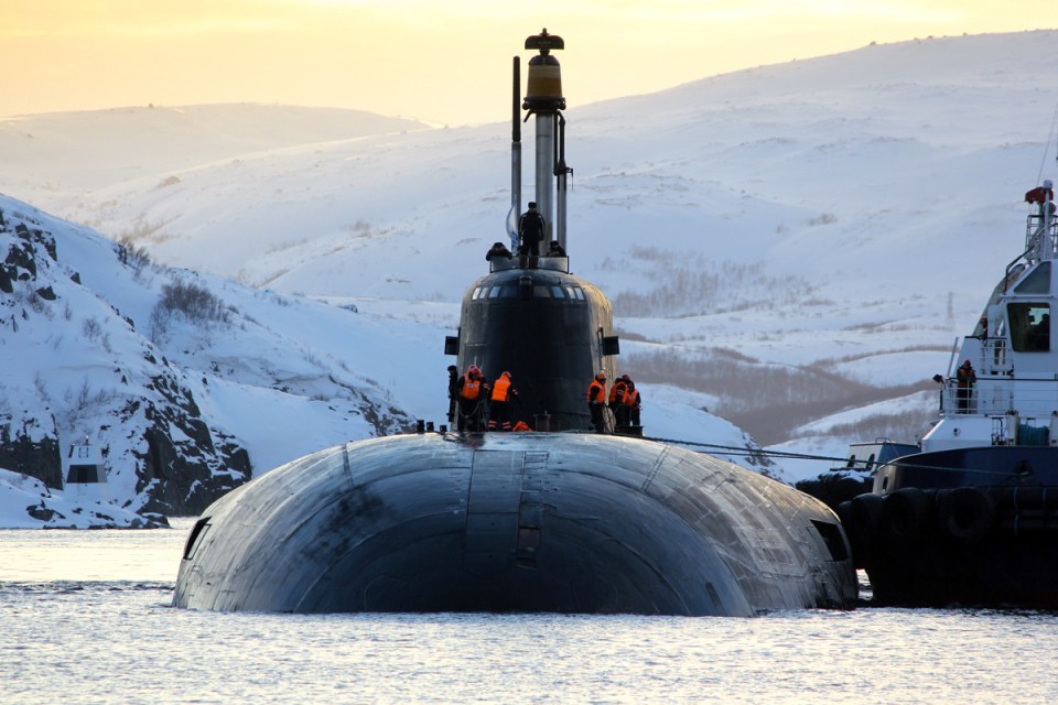 One of Russia's Northern Fleet nuclear submarines, called Oryol