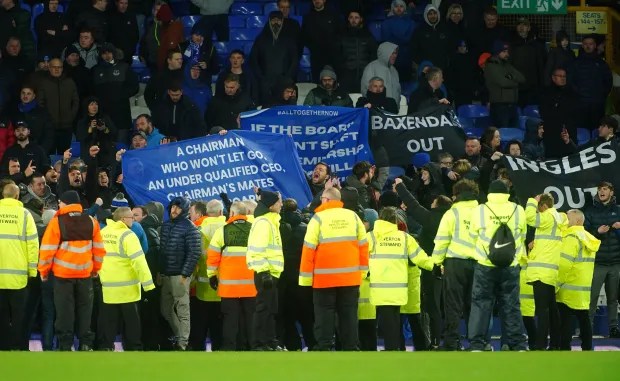 Everton fans previously protested against former owner Farhad Moshiri