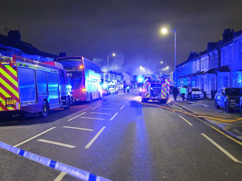 A 32-metre ladder was used to fight the fire from above