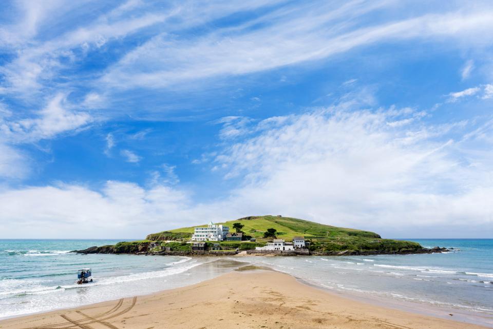 The Burgh Island Hotel and Pilchard Inn at Bigbury-on-Sea