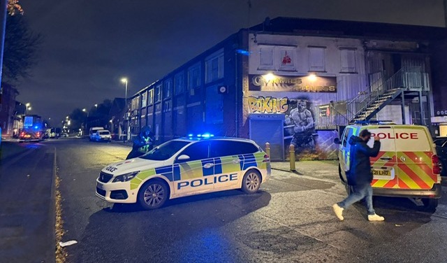 The scene of the smash in Sandwell yesterday