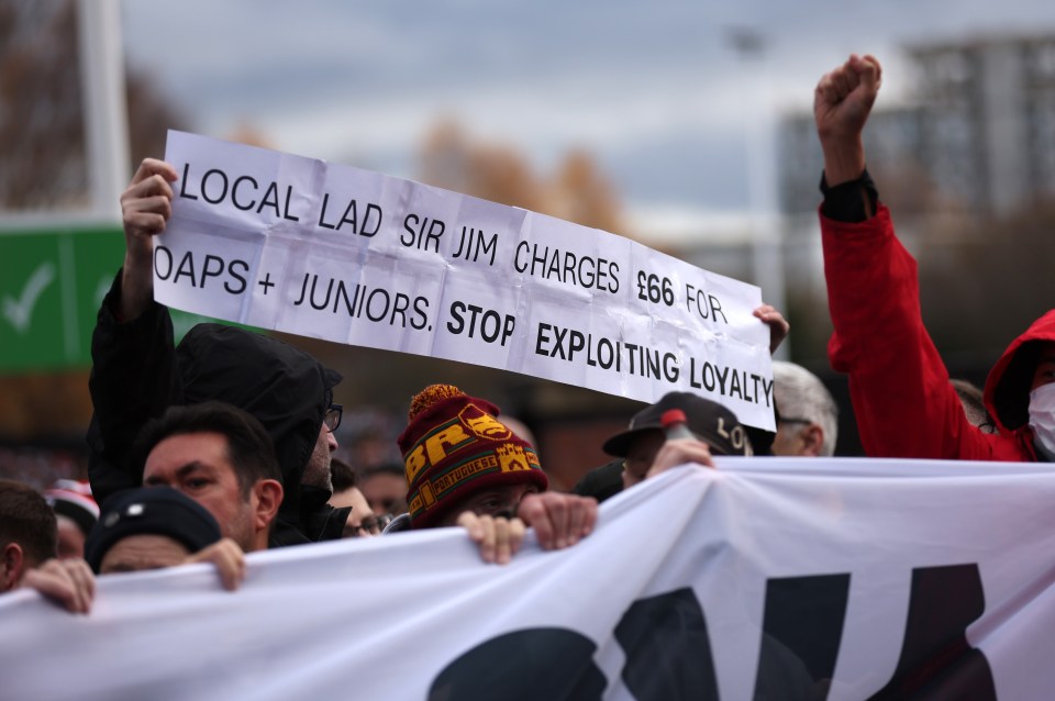 Man Utd fans have protested the controversial ticket decision