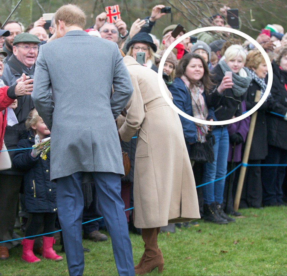 A photo of Prince Harry and Meghan Markle with other royals, taken by a mother whose sale of the image will fund her daughter's university education.