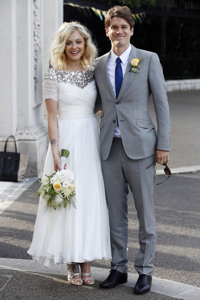 Fearne Cotton and Jesse Wood at their wedding reception.