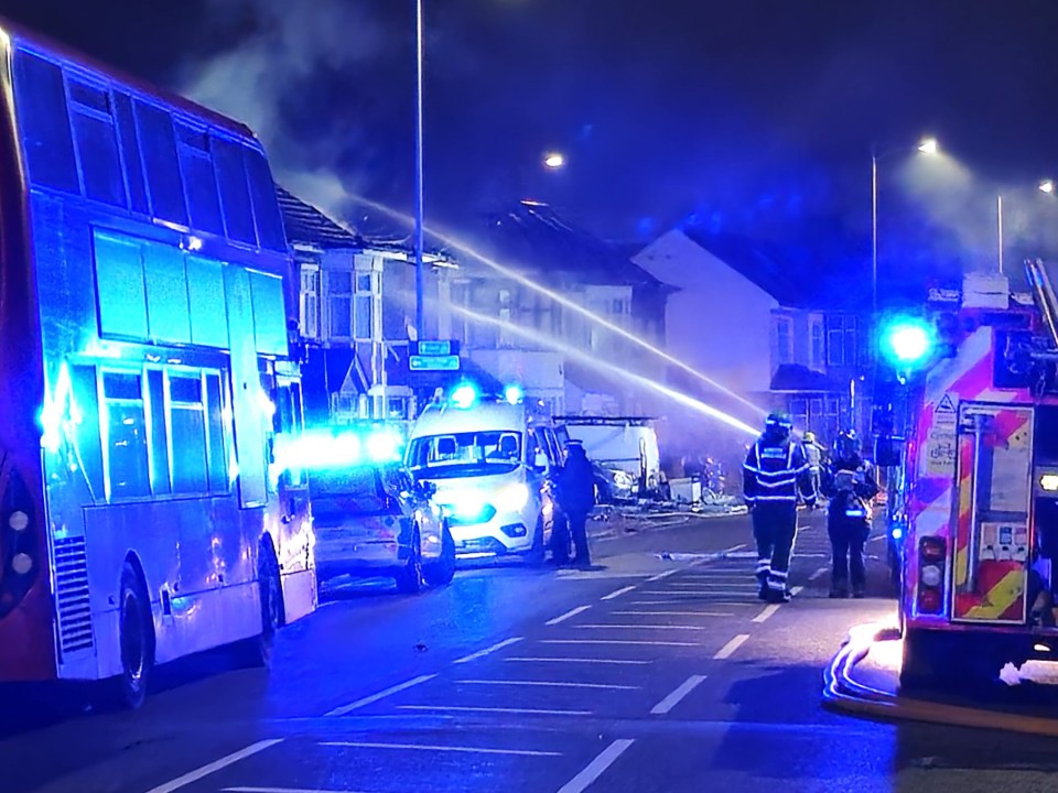 A dramatic fire in Ley Street, Ilford, East London was caught on camera