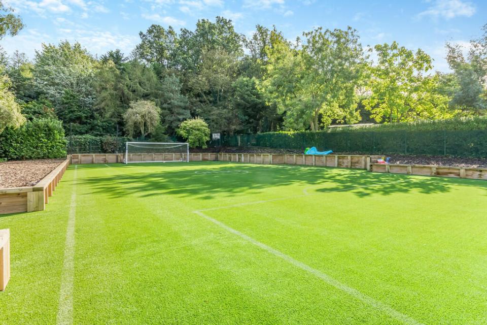 The football pitch could be a hit with football fans and kids who enjoy a kick about