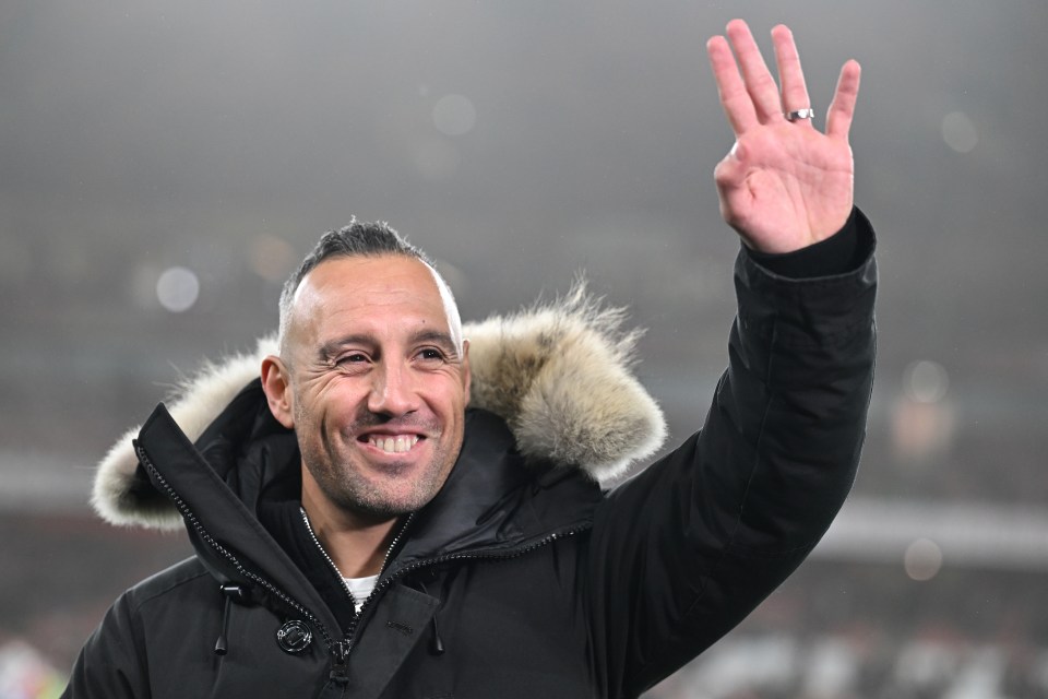 Santi Cazorla was back at the Emirates to watch the Gunners