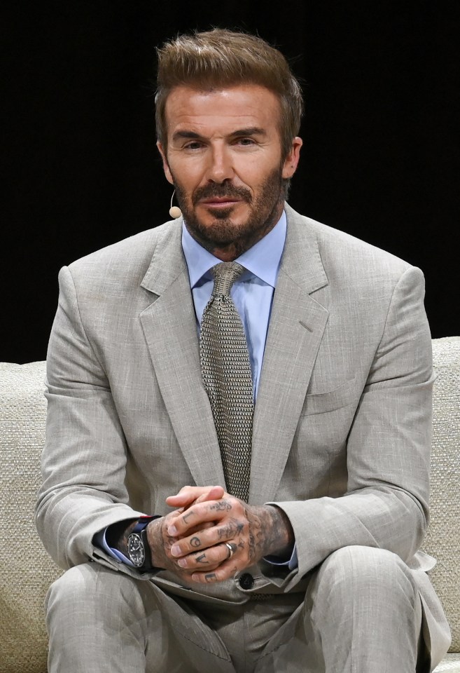 David Beckham at a promotional event.