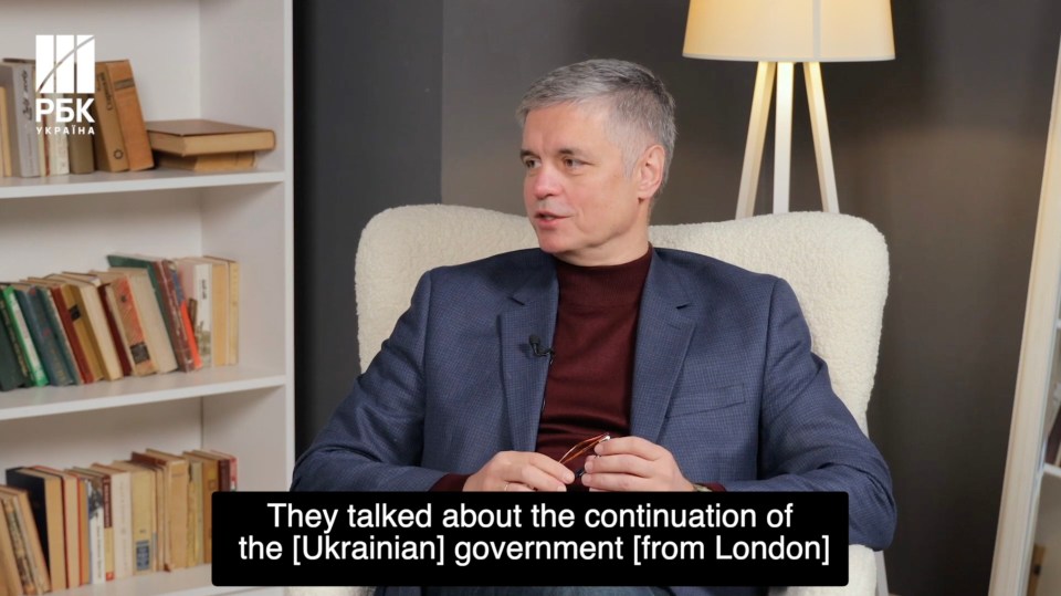 Former Ukrainian ambassador to London, Vadym Prystaiko, reveals a plan for the Ukrainian government to operate from London