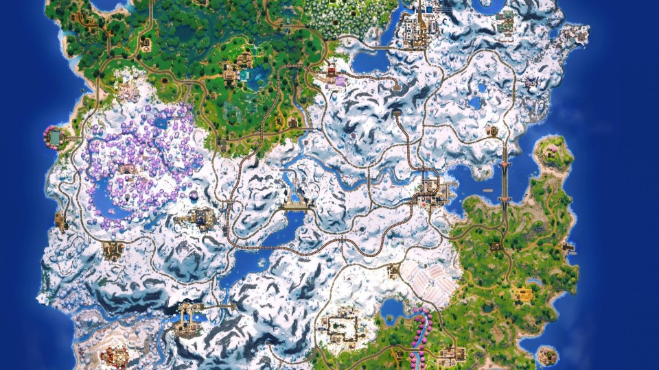 Most of the Battle Royale map will be covered with snow