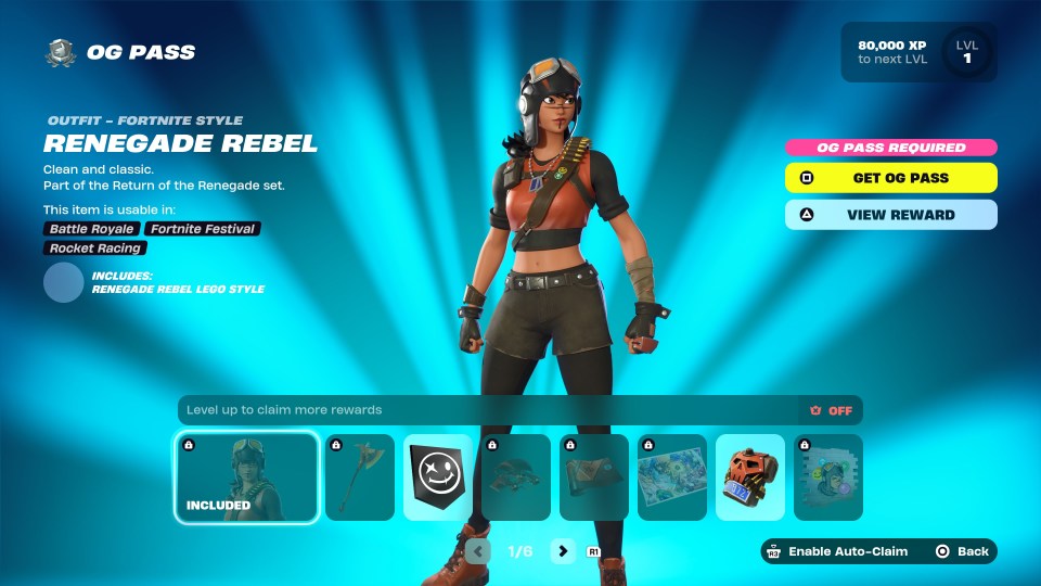 The new mode comes with its own Battle Pass, the OG Pass, bringing back iconic skins with a modern twist