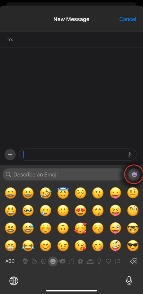 Look for this new icon in the top-right corner of your emoji keyboard