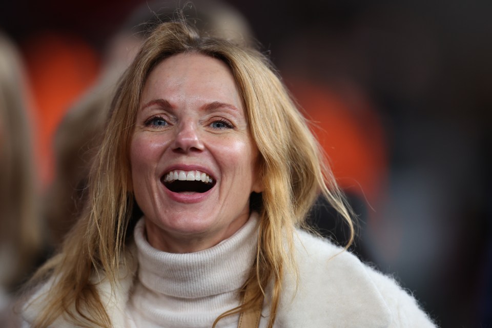 A carefree Geri seemed pleased to be in attendance