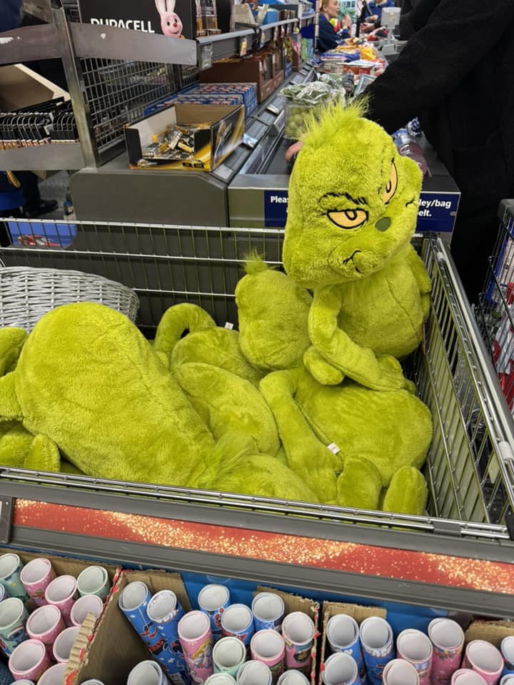 Shoppers can get their hands on a regular Grinch soft toy or one with a Christmas hat on