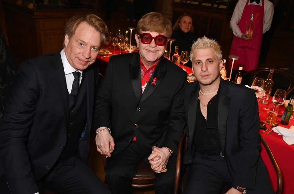 The Tiny Dancer singer was seen with Giles Martin and Andrew Watt at The British Museum