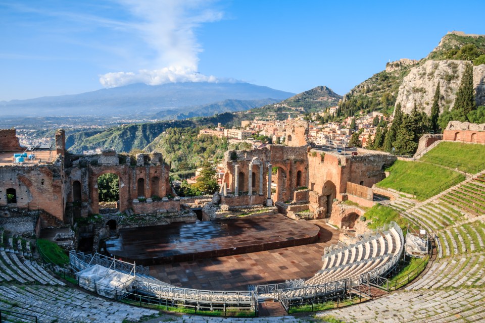 It's not dissimilar to the Greek theatre near Taormina on the Italian island of Sicily