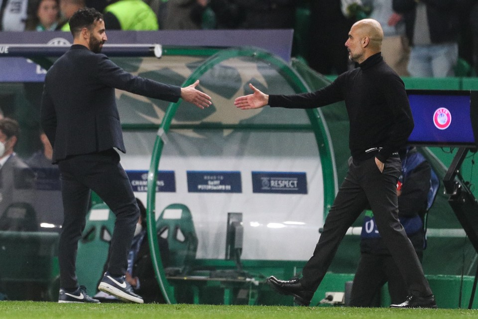 Amorim and Guardiola will be shaking hands again at the Etihad on Sunday