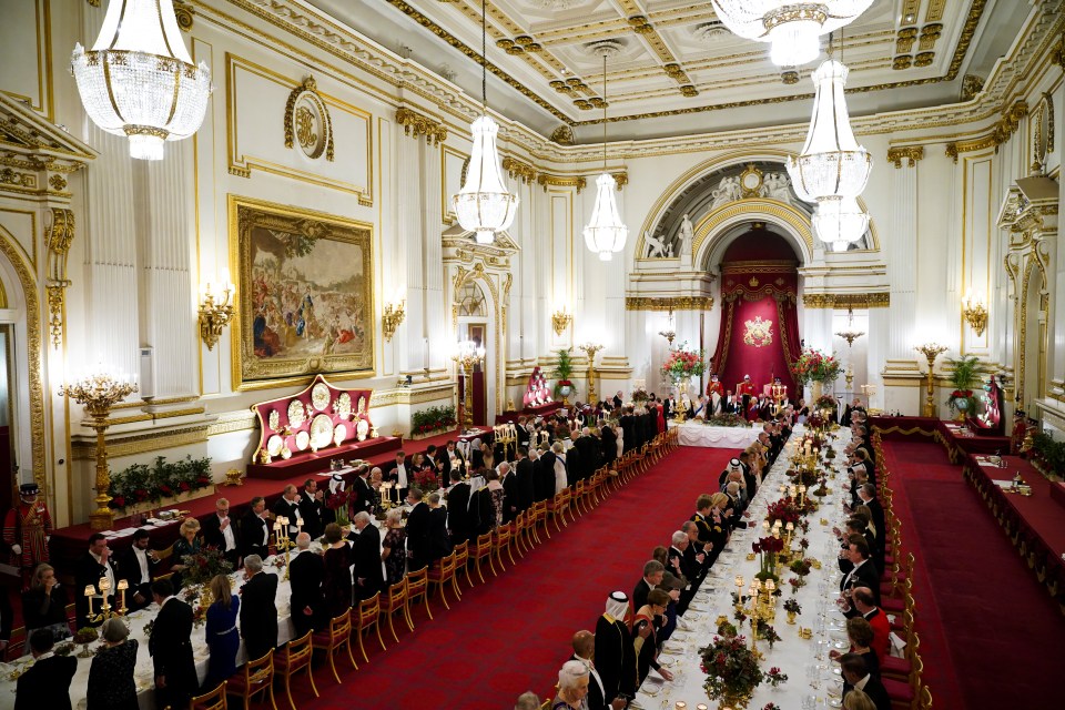 The lavish state banquet