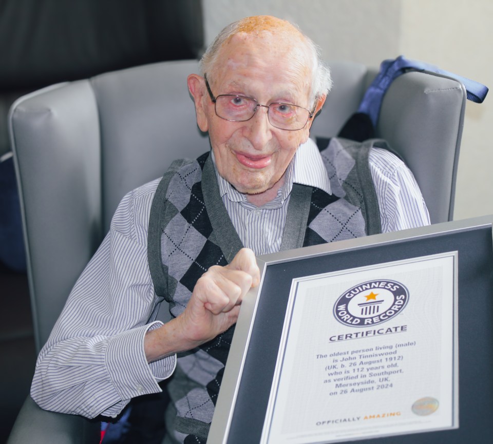 John Tinniswood held the world record until his death last week at the age of 112