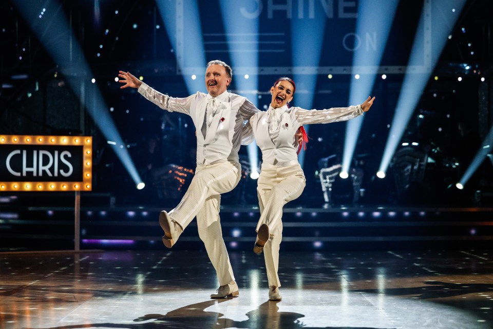 Chris McCausland and Dianne Buswell dancing on Strictly Come Dancing.