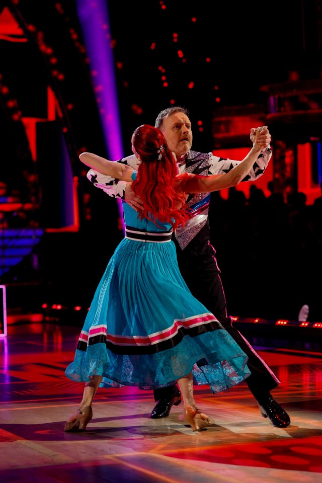 The pair performed three routines on the night