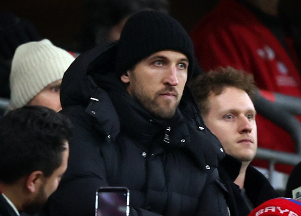 Harry Kane watched last night's game from the sidelines