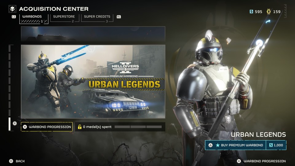 A new Helldivers 2 warbond, Urban Legends, was added right after the latest update