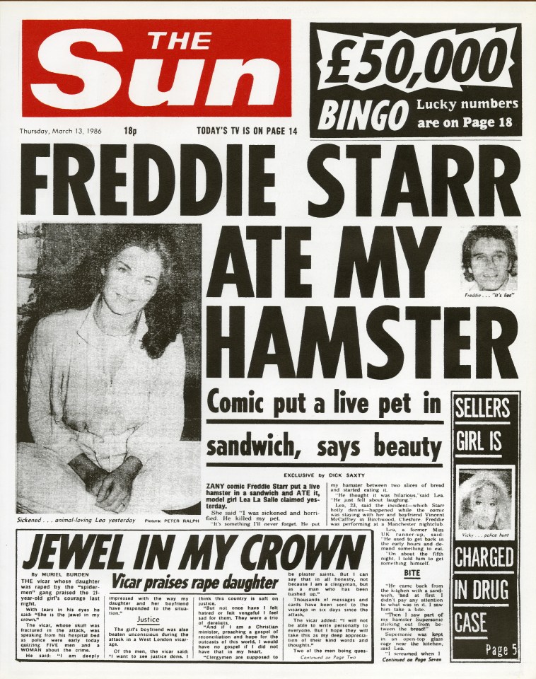 The Sun's famous front page