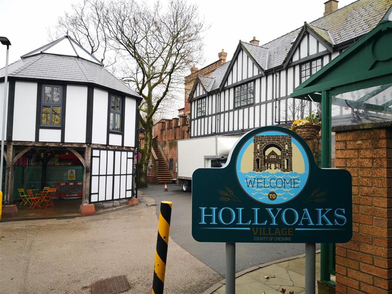 Welcome to Hollyoaks Village sign.