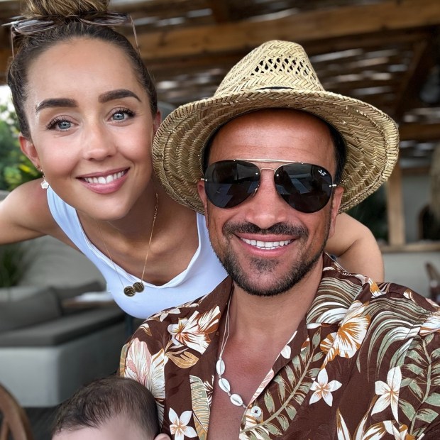 Peter Andre and Emily MacDonagh with their baby.