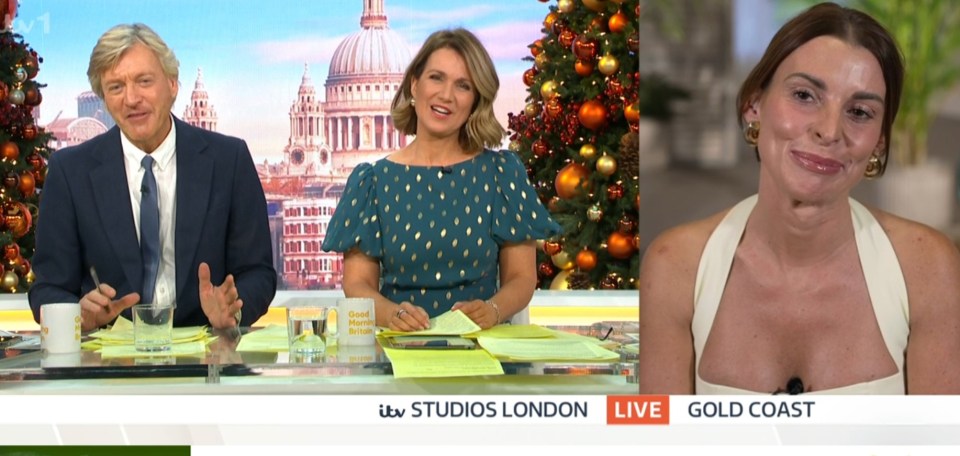 The mum-of-four told Monday's GMB how her kids had taken schoolwork with them Down Under