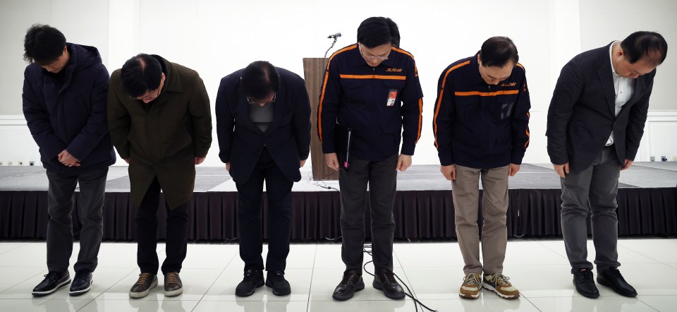 Executive officials from Jeju Air apologised to victims and their families