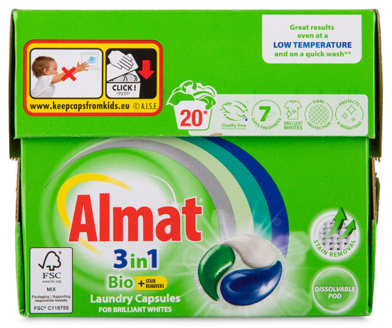 Aldi's Almat Triple Chamber washing up tablets featured in Which?'s top 50 products of 2024