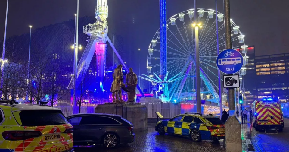 A fairground ride reportedly collapsed in Birmingham tonight