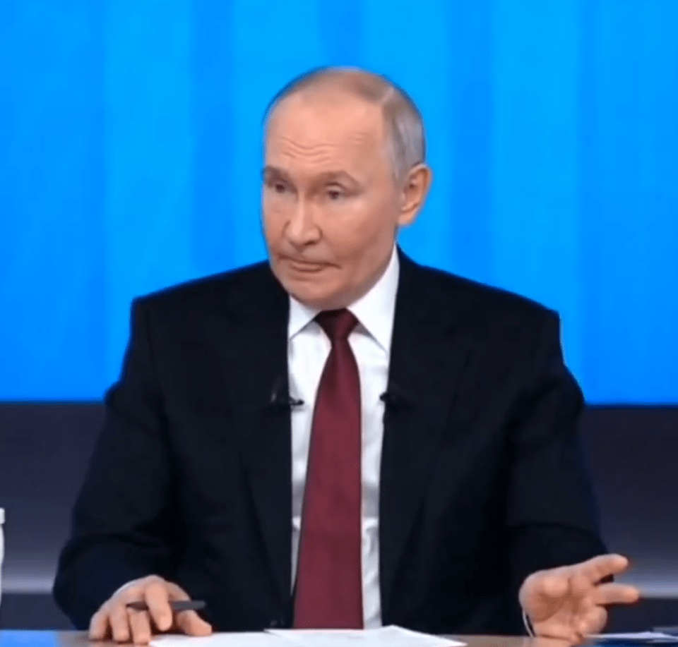 Putin pursed his lips in frustration