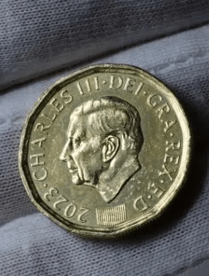 The £1 coin, which has a bee on the other side, was made in brass rather than Nickel