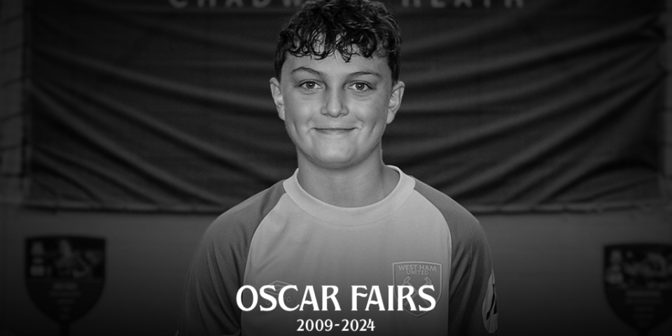 West Ham teenage keeper Oscar Fairs sadly passed away