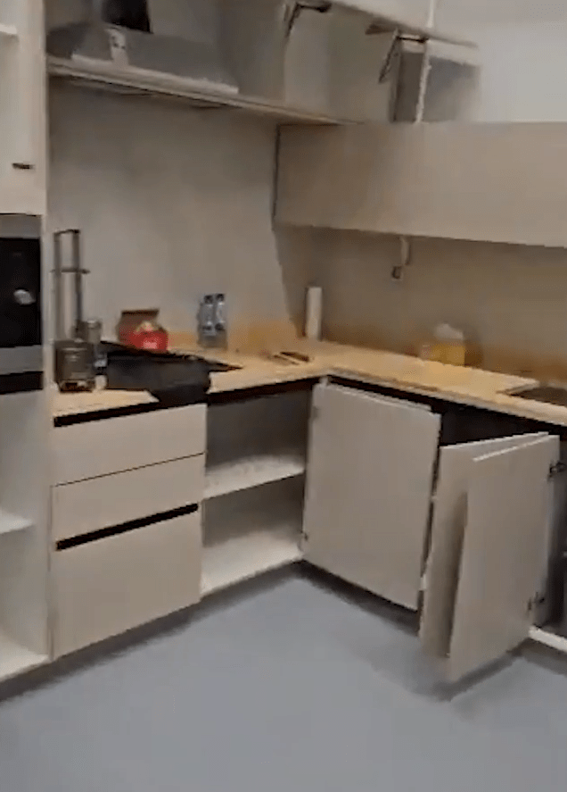 A kitchen was ransacked in the secret passages