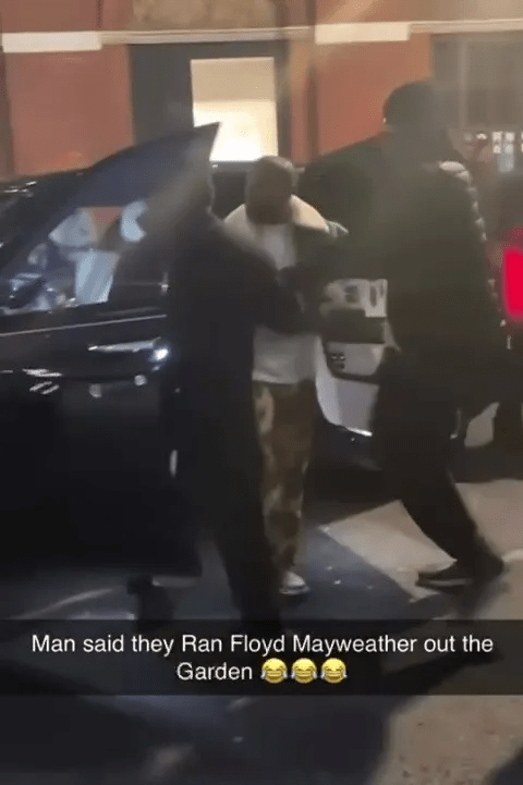 Floyd Mayweather gets into an altercation at Hatton Garden