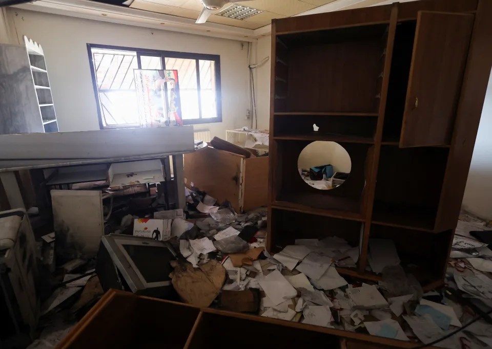 A view shows the interior of Sednaya prison, after rebels seized the capital