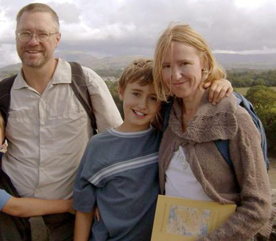 Jack Letts with his mum and dad when he was younger