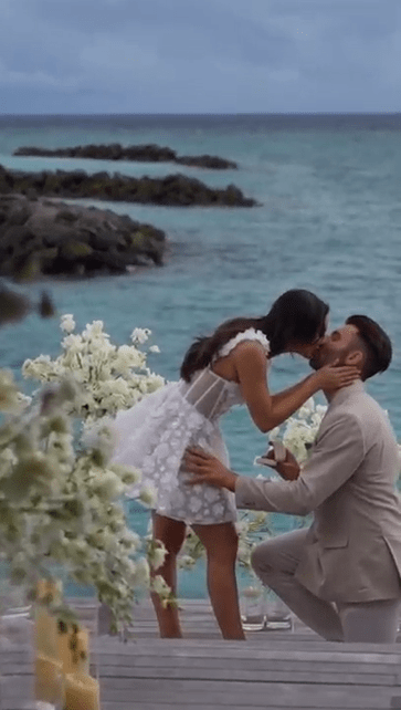 She shared footage of her very romantic proposal to Instagram today